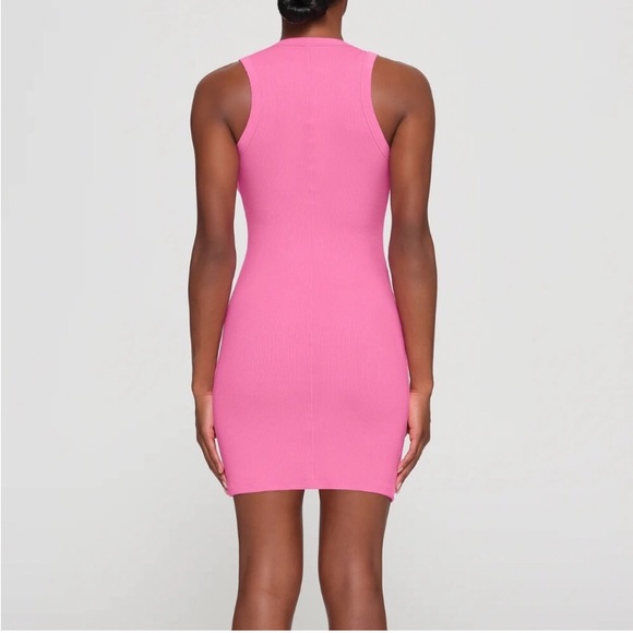 RARE skims sugar pink cotton rib tank dress - Picture 3 of 6